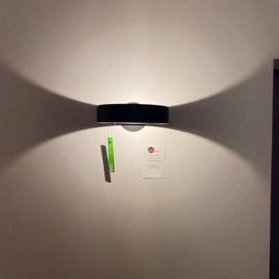 Assolo LED Wand- und Deckenleuchte, Schwarz mit runder Platte Sonderangebot